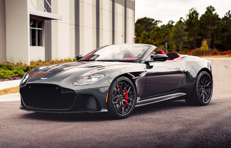 aston martin dbs vantage db11 dbx james bond agluxury wheels 22inch 22 inch inches 21in 20in staggered forged three piece spec3 agl43 mesh concave multi spoke wheels rims gloss black carbon overlay face polished clear lip chrome hardware vossen rotiform velos velgen adv1 al13 anrky mvforged esrforged 1886 luxury car cars euro hre