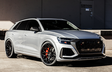 audi rsq8 q8 sq8 agluxury wheels agl61 spec3 spec 3 gloss black carbon fiber face concave mesh forged bespoke rims