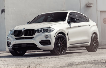 bmw x6 x6m white agluxury wheels rims custom forged monoblock concave 22inch 22in gloss black split five spoke miami mccustoms william stern adv.1 hre anrky vossen