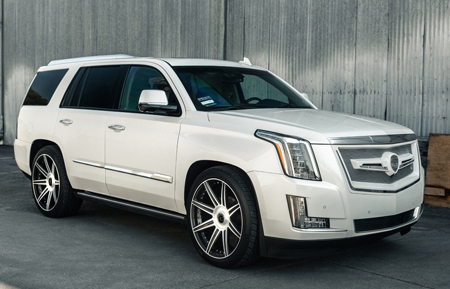 cadillac escalade agluxury wheels agl22 8r 8 spoke custom concave duo block two piece forged two tone gloss brushed gloss black vellano adv.1 hre vossen rims 24in 24inch