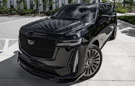cadillac escalde esv caddy florida miami gloss black luxury agl77 24in 24 forged monoblock concave multi spoke two tone wheels rims polished grigio ddt ddt2 ddt3 face windows vossen rotiform velos velgen adv1 al13 anrky hre forgiato luxury car cars mccustomsmiami mccustoms miami florida tbtfw