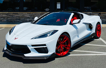 chevrolet c8 corvette agluxury wheels agl47 SPEC3 brushed candy red 3 piece custom concave forged bespoke rims vellano vossen forgiato adv1 rotiform luxury