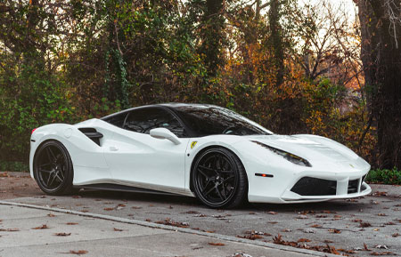 ferrari 488 gtb 458 italia avant garde agwheels agluxury luxury rims wheel rim wheels agl42 spec3 five spoke split matte blackconcave 21inch 22inch inch