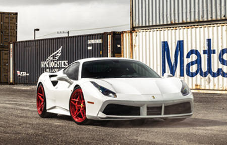 ferrari f88 gtb white mccustoms miami williamstern agwheels agluxury luxury wheels wheel rim rims exotic brushed candy apple red agl42 spec3