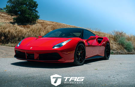 agluxury wheels agl42 spec3 matte black custom concave forged three piece bespoke rims five spoke 21in 22in staggered ferrari 488 gtb vossen forigato vellano rotiform