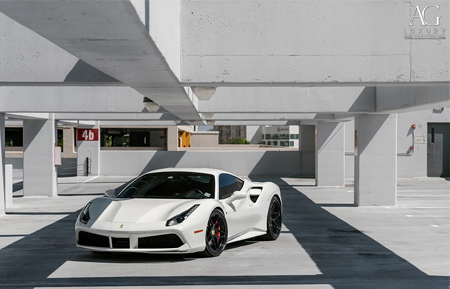 agluxury wheels agl42 spec3 matte black custom concave forged three piece bespoke rims five spoke 21in 22in staggered ferrari 488 spider vossen forigato vellano rotiform