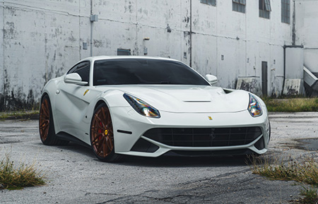 ferrari f12berlinetta f12 berlinetta forged wheels custom bronze monoblock duo block concave staggered agl40