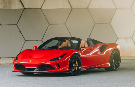 ferrari f8 spyder avant garde agwheels agluxury luxury rims wheel rim wheels agl69 spec3 five spoke split matte black gloss concave 21inch 22inch inch