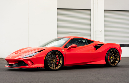 agluxury wheels agl64 21in 21inch ferrari f8 monoblock forged concave wheels matte antique bronze hre vossen vellano forgiato rims