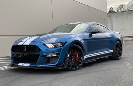 ford mustang s550 shelby gt500 agluxury wheels agl61 spec 3 gloss black hydro carbon fiber face concave mesh forged bespoke rims