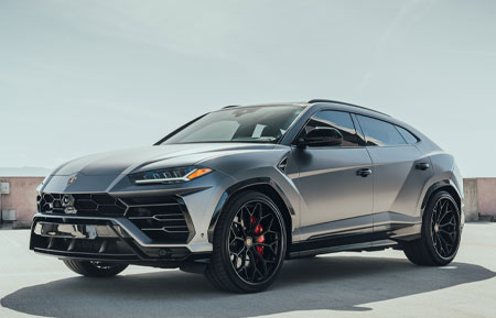 lamborghini urus agluxury wheels agl61 spec 3 spec3 matte black gloss black lip concave mesh forged bespoke rims
