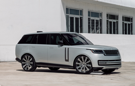 2022 land rover range rover agluxury wheels aglvanguard vanguard 24in 24in custom monoblock flow form rotary forged concave 10 spoke gloss black vossen forgiato mvforged al13 brixton vellano hre