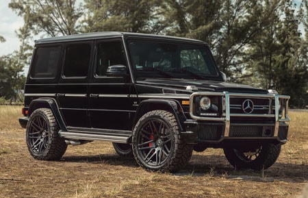 matte black mercedes benz forged concave wheels duoblock amg g63 offroad mccustoms miami rims nitto tire agl44