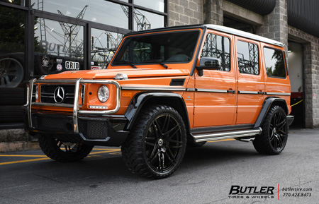 agluxury ag luxury wheels agl44 monoblock gloss black mercedes-benz mercedes benz g63 amg gwagen orange butler tire 8spoke 24inch 24s 24 inch wheel rim rims offroad rbp tires concave mbusa mb amg