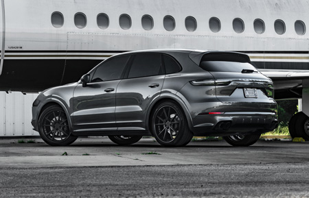 agluxury wheels agl19 spec2 matte black gloss three piece bespoke rims custom forged porsche cayenne turbo suv texas 22in 22inch vossen anrky hre vellano luxury rotiform euro
