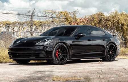 agluxury wheels ag luxury agwheels avant garde agl31 spec3 3piece machined for porsche panamera 4s gloss black face lip red hardware custom concave rims tires 22s 22inch 22 mccustoms miami mc customs