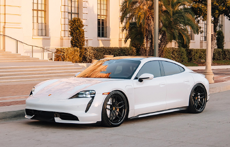 agluxury wheels agl64 22in 22inch porsche taycan forged concave wheels matte black carbon fiber hre vossen vellano forgiato rims