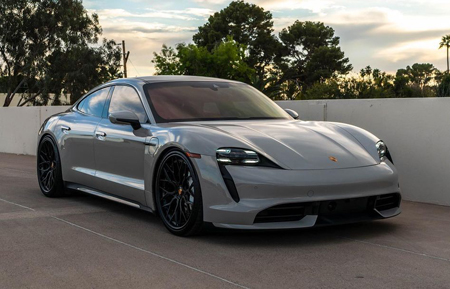 porsche taycan cross turismo sport panamera turbo 911 carrera cayman taycan macan agl43 2022 20 21 inch 21in 20in staggered matte black forged three piece spec3 agl43 mesh concave multi spoke wheels rims gloss anthracite monoblock one vossen rotiform velos velgen adv1 al13 anrky mvforged esrforged 1886 luxury car cars euro hre