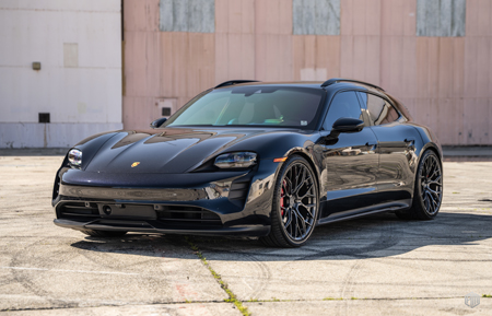porsche taycan cross turismo sport panamera turbo 911 carrera cayman taycan macan agl43 2022 20 21 inch 21in 20in staggered forged three piece spec3 agl43 mesh concave multi spoke wheels rims glsos anthracite monoblock one vossen rotiform velos velgen adv1 al13 anrky mvforged esrforged 1886 luxury car cars euro hre