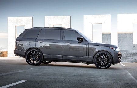 range rover hse gray agluxury wheels agl17 three piece forged concave custom colormatched rims gloss black 24in 24inch suv land