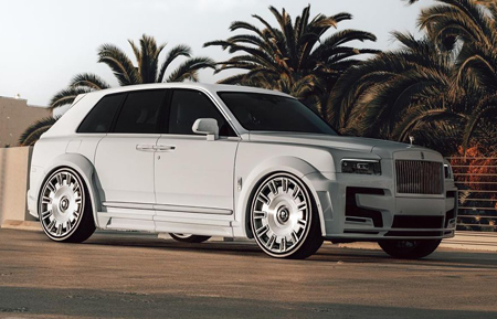 rolls royce phantom drophead coupe cullinan 1016 widebody industries wraith ghost 22 22in 24 inch 24in 26 26inch 26in forged monoblock concave multi spoke two tone brushed wheels rims gloss black matte vossen rotiform velos velgen adv1 al13 anrky luxury car cars los angeles rdb rdbwheels