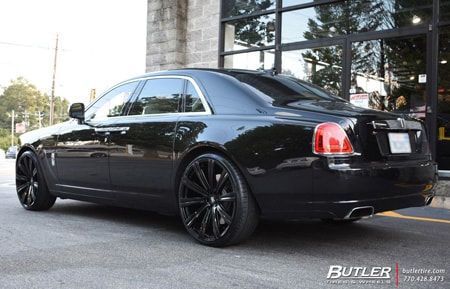 agluxury wheels ag luxury agwheels avant garde agl-vanguard vanguard rolls royce ghost machined for oem centercap gloss black flow form custom concave rims tires 24s 24inch 24 butler tire atlanta