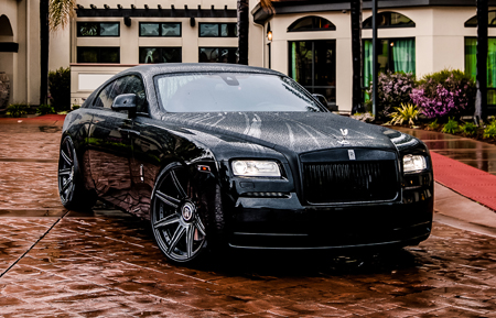 black rolls royce wraith blackout agluxury wheels agl22 8r 8 spoke custom concave duo block two piece forged two tone vellano adv.1 hre vossen rims
