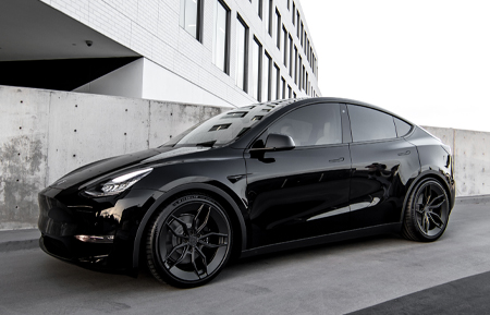 agluxury wheels agl64 aero flange 21in 21inch tesla model y forged concave wheels polished black chrome hre vossen vellano forgiato rims