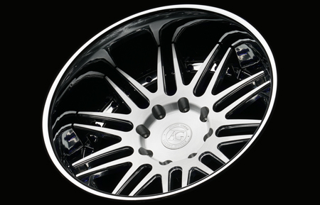 agluxury wheels agl10 custom concave forged three piece bespoke aftermarket rims brushed clear chrome lip candy blue inner 8lug 8 lug 8x165 8x6.5 8x170 8x165 8x200 forgiato vellano vossen