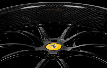 agluxury wheels agl19 gloss black carbon fiber lip ferrari center cap five spoke vellano forgiato vossen anrky rotiform