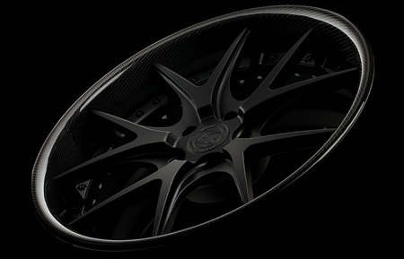 agluxury wheels agl23 spec2 matte black carbon fiber lip deep dish rims mercedes benz c63s c63 five spoke split vossen vellano hre stance wiked kustomz