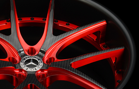 agluxury wheels agl23 brushed candy red carbon fiber face matte black lip spec2 five spoke split vossen vellano hre stance wiked kustomz