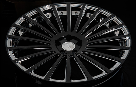 agl25 duo block gloss black forged wheels