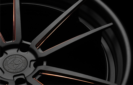 agl31 agluxury luxury wheels spec 3 matte charcoal polished rose gold accent wheel rims range rover land rover concave forged wheels matte black vossen vellano adv1 spec3