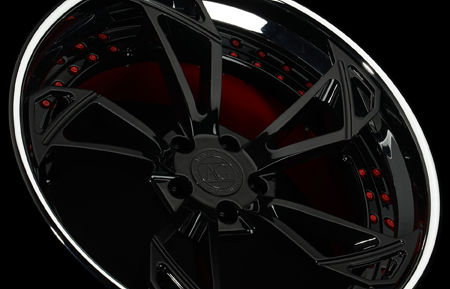 agluxury wheels agl47 spec3 gloss black chrome lip custom concave forged three piece bespoke rims deep dish directional rotiform vossen forgiato brixton