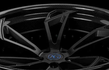 agluxury wheels agl47 matte black blue hardware carbon fiber lip custom concave forged bespoke rims deep dish directional rotiform vossen forgiato brixton
