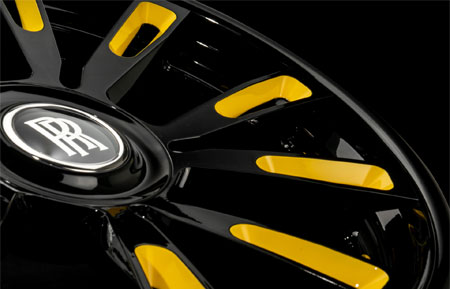 agluxury wheels agl50 spec3 gloss black yellow accent custom concave forged bespoke rims 24in 24inch rolls-royce rolls royce ghost phantom dawn vellano forgiato vossen rotiform