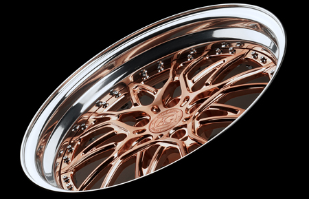 agluxury wheels agl58 brushed polished rose gold polished lip standard custom concave forged one piece bespoke rims rotiform vossen hre anrky forgiato