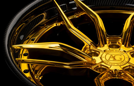 agluxury wheels agl64 spec3 polished candy gold carbon fiber lip custom concave forged bespoke rims vossen vellano adv1 forgiato velos designwerks