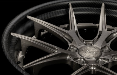 agluxury wheels agl75 spec3 matte brushed ddt matte carbon fiber forged concave wheels custom 22in 22inch vossen hre anrky rotiform split spoke