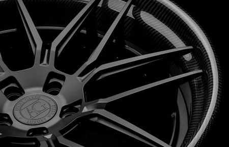 agluxury wheels rims agl35 agl35-nd non directional split spoke 7 21inch 21in matte black carbon fiber lip bmw f90 m5 black custom forged concave three piece