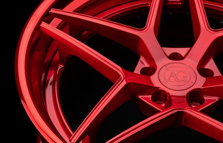 agluxury wheels agl42 spec3 rims custom forged concave three piece 21in 21inch 20inch 20in brushed polished candy red five spoke split