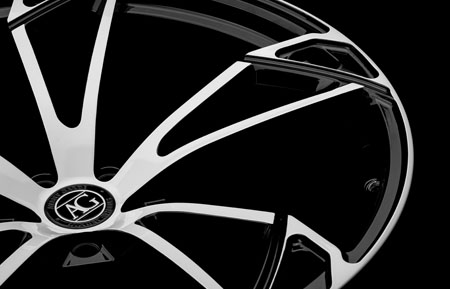 agluxury wheels agl47 monoblock two tone gloss white black custom concave forged three piece bespoke rims deep dish directional rotiform vossen forgiato brixton