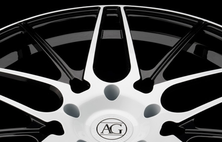 agluxury wheels agl49 monoblock two tone gloss white black custom concave forged one piece bespoke rims forgiato vossen luxury hre mesh