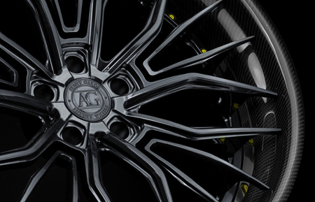 agluxury wheels agl67 gloss carbon flash metallic carbon fiber lip yellow hardware chevrolet corvette chevy c8 mercedes-benz benz mercedes mbz g63 amg split five spoke floating spoke custom concave forged bespoke rims vossen vellano adv1 forgiato velos designwerks al13 brixton hre