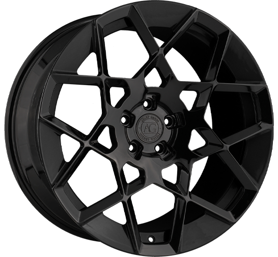 agluxury wheels agl55 aero55 monoblock gloss black custom concave forged bespoke rims mesh rolls royce vossen vellano adv1 forgiato velos designwerks